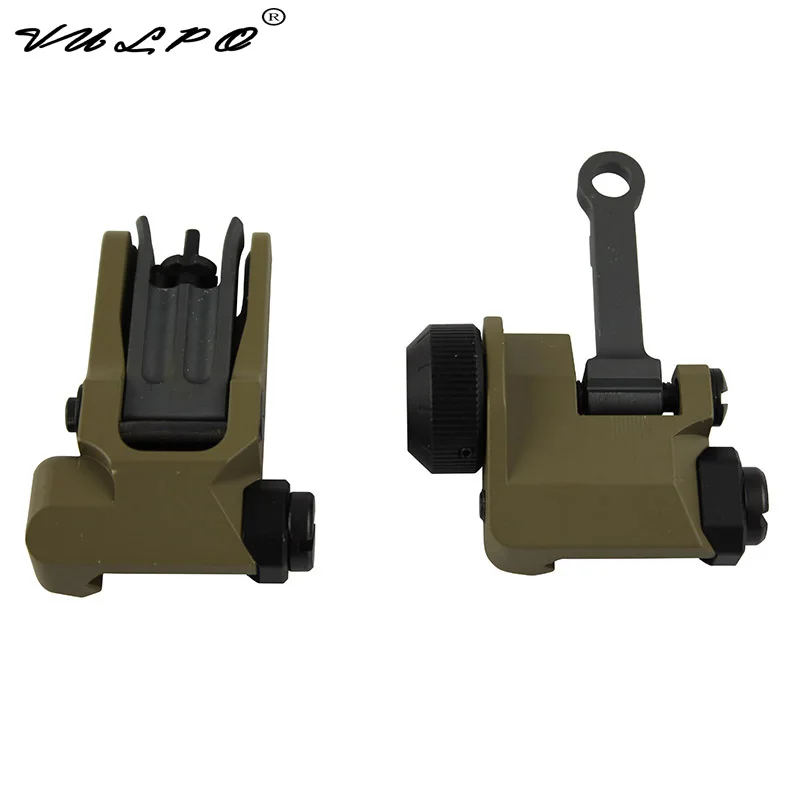 Vista de Ferro Traseira para a Caça Vulpo Tático Estilo m Flip up Dobrável Frente Vista Airsoft Kac 300 5 Cheap Lunetas Riflescopes