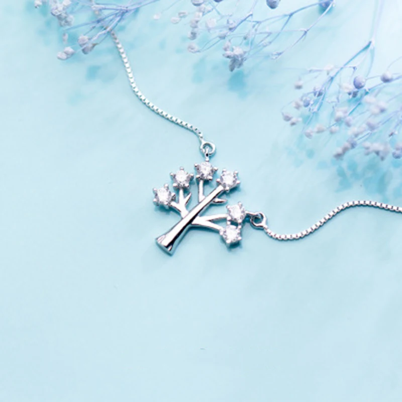 Lysigo 2019 New Arrival  Pendant Necklace with Diamond Clavicle Chain Wish Tree Choker for Women Jewelry Boho (5)