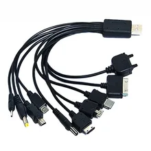 1pc 10 em 1 carregador multifuncional cabos usb para ipod motorola nokia samsung lg sony ericsson cabos de dados eletrônicos de consumo