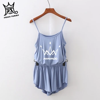 

FRDUN TOMMY MAMAMOO Women Two Piece Fashion Summer Sleeveless Crop Top+Shorts 2019 Arrival Casual Clothes Sexy New CG0901