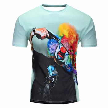 3d Tshirt Print Suicide Clown T-Shirt