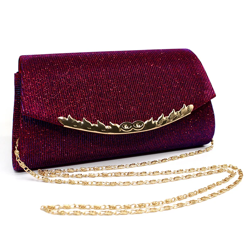 Evening Bag Party Banquet Glitter Envelope Purse Chain Bling Wedding Clutches