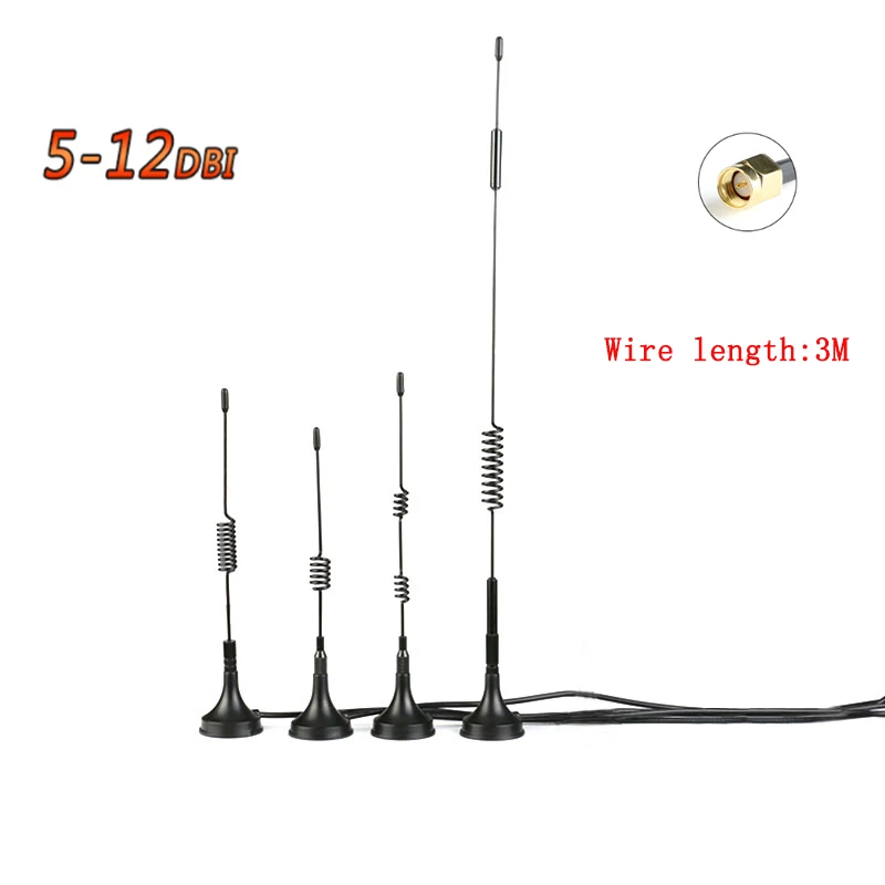 433MHZ антенна Wifi с высоким коэффициентом усиления с 3 метровым удлинителем 5DBI 7DBI 12DBI SMA Штекерный разъем