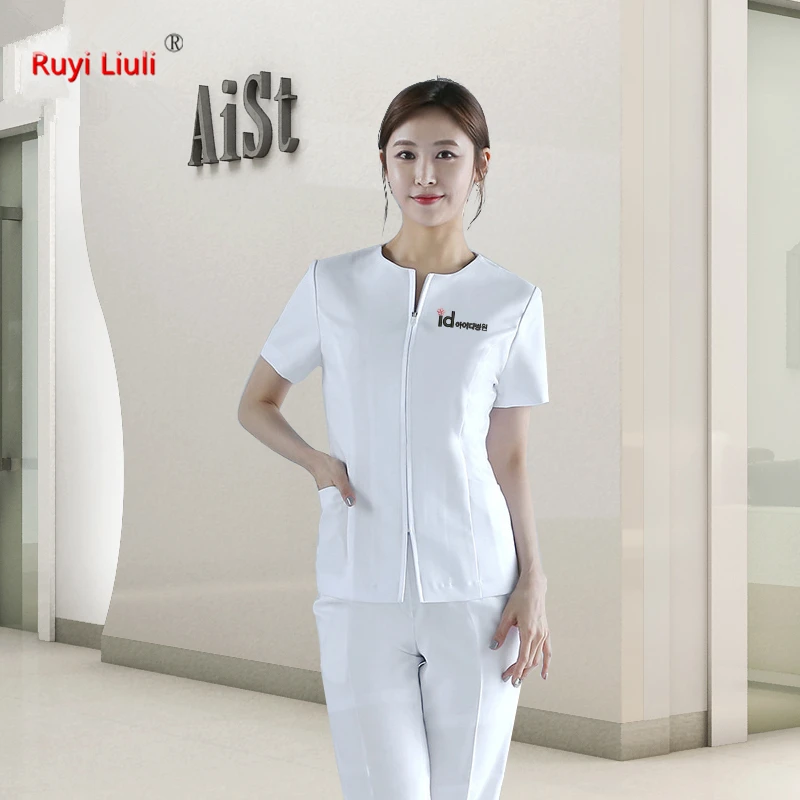 Форма медсестры для пластической хирургии, больница, униформа медсестры, белый костюм, спа-салон, Униформа, одежда, лабораторное пальто/Доктор