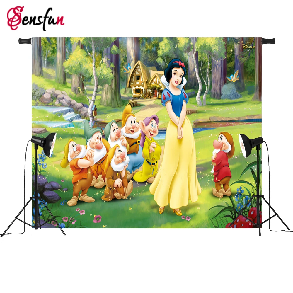 

Vinyl Cloth Background Snow White Cinderella Princess Fairy Forest Photography Backdrop Photo Studio 7x5ft