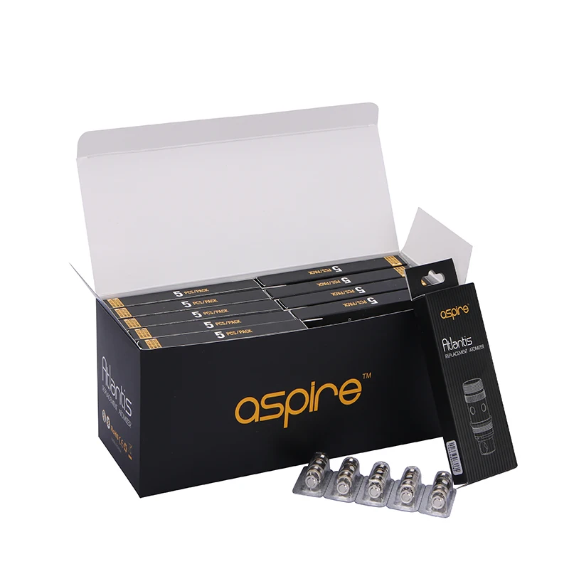 5PCS Original Aspire Atlantis Coil Bottom Vertical Coil E Cigarette Atlantis Coil Atlantis 2 Coil Evaporator for Atlantis Tank  09