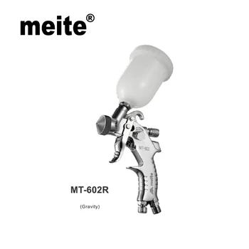 

Meite MT-602R only in circular spray pattern nozzle 0.6/ 0.8/1.0mm Gravity type mini spray gun with 100CC cup