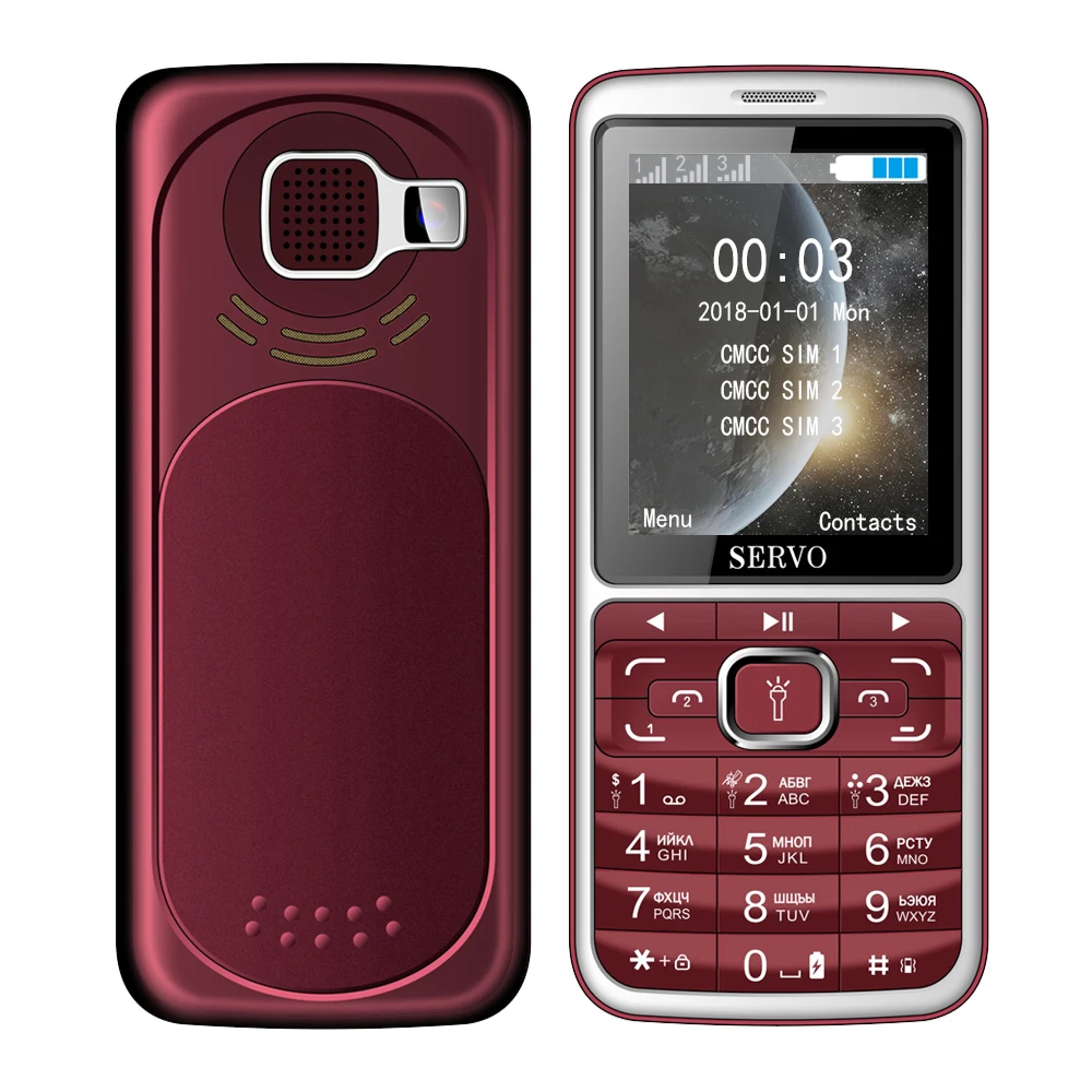 SERVO S10 мобильные телефоны 2," HD 3 sim-карты большой динамик фиолетовый светильник 2500 мАч Внешний аккумулятор мобильный телефон с противомоскитной лампой