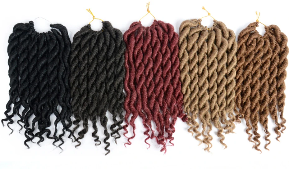 SAMBARID волосы Faux locs вьющиеся плетеные пряди волос 12 дюймов чистый цвет Богиня синтетические плетеные волосы для наращивания 100 г/упак