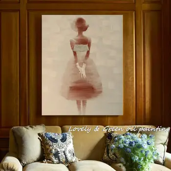 

Handpainted Oil Painting On Canvas Grey Modern Abstract Art Painting And Hazy Beautiful Girl Home Decoration Wall Art Picture