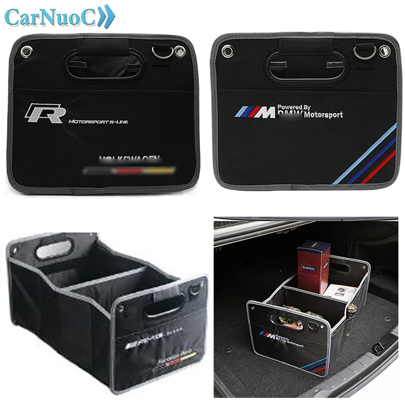 

Car Trunk Organizer Toys Food Storage Truck Container Bag Box For bmw audi SLINE vw R Mercedes Benz W211 W203 W204 W210 W124 CLA