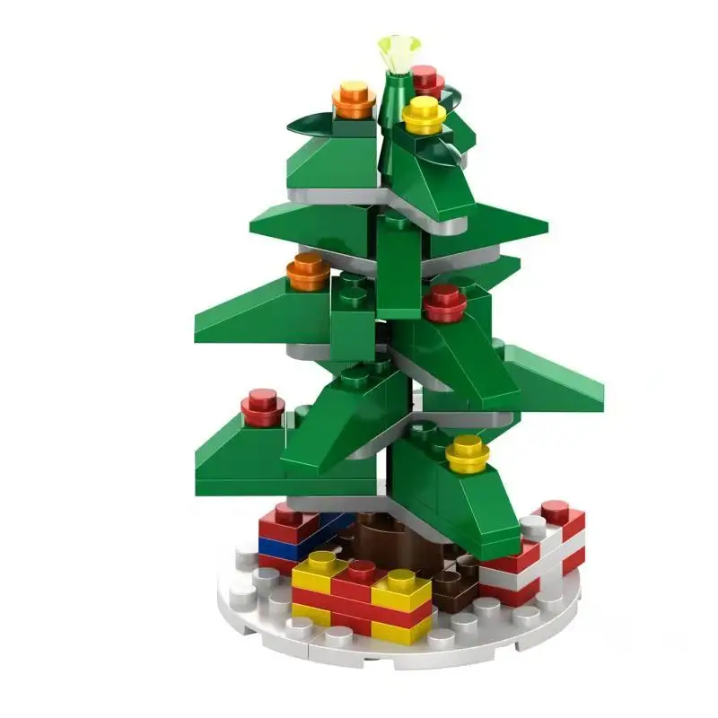 2019 девушка друзья зимняя деревенская Санта Клаус елка Рождественская елка модель фигурки строительные блоки кирпичи развивающие игрушки
