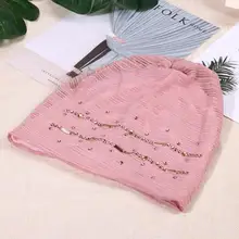 Женские кружевные раковые головные уборы при химиотерапии, модные женские летние повседневные шапочка со стразами, шапочка, новые повседневные аксессуары