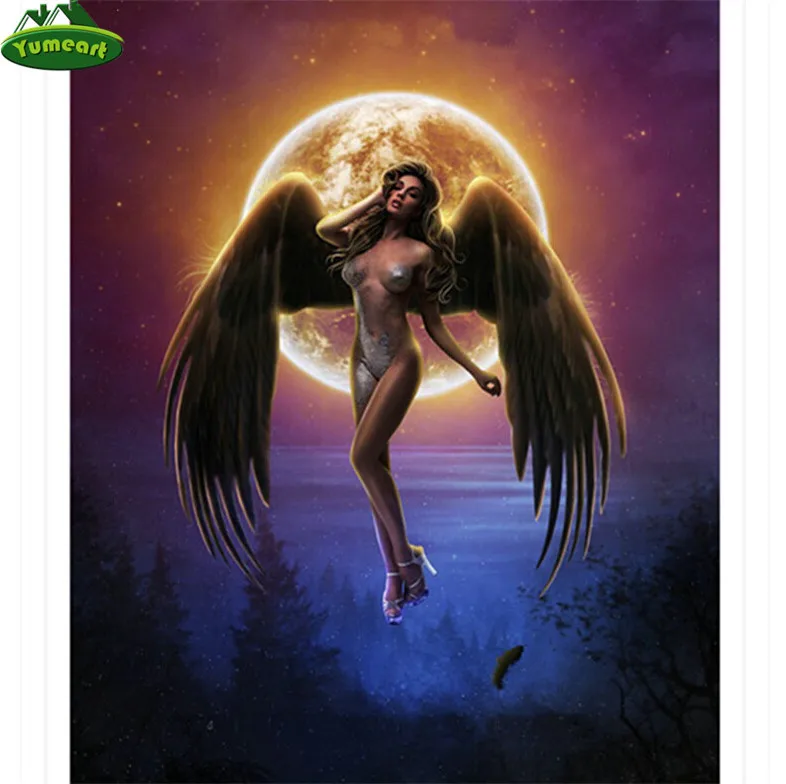 

YUMEART 5D Diamond Painting woman Cross Stitch Diy Diamond Embroidery angel picture Full Drill Diamond Mosaic Pasted Needlework