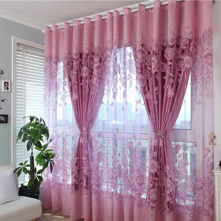 Double layer Luxury Window Curtains Set for Living Room European Royal ...