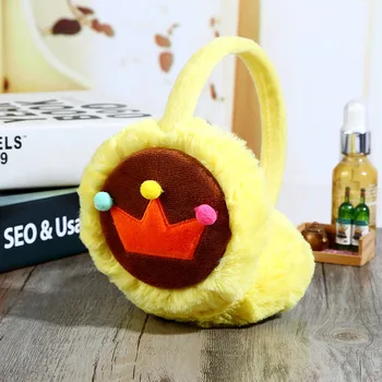 

1 Pcs Women Winter Warm Ear Muffs Cute Faux Fur Cartoon Crown Plush Earmuffs New