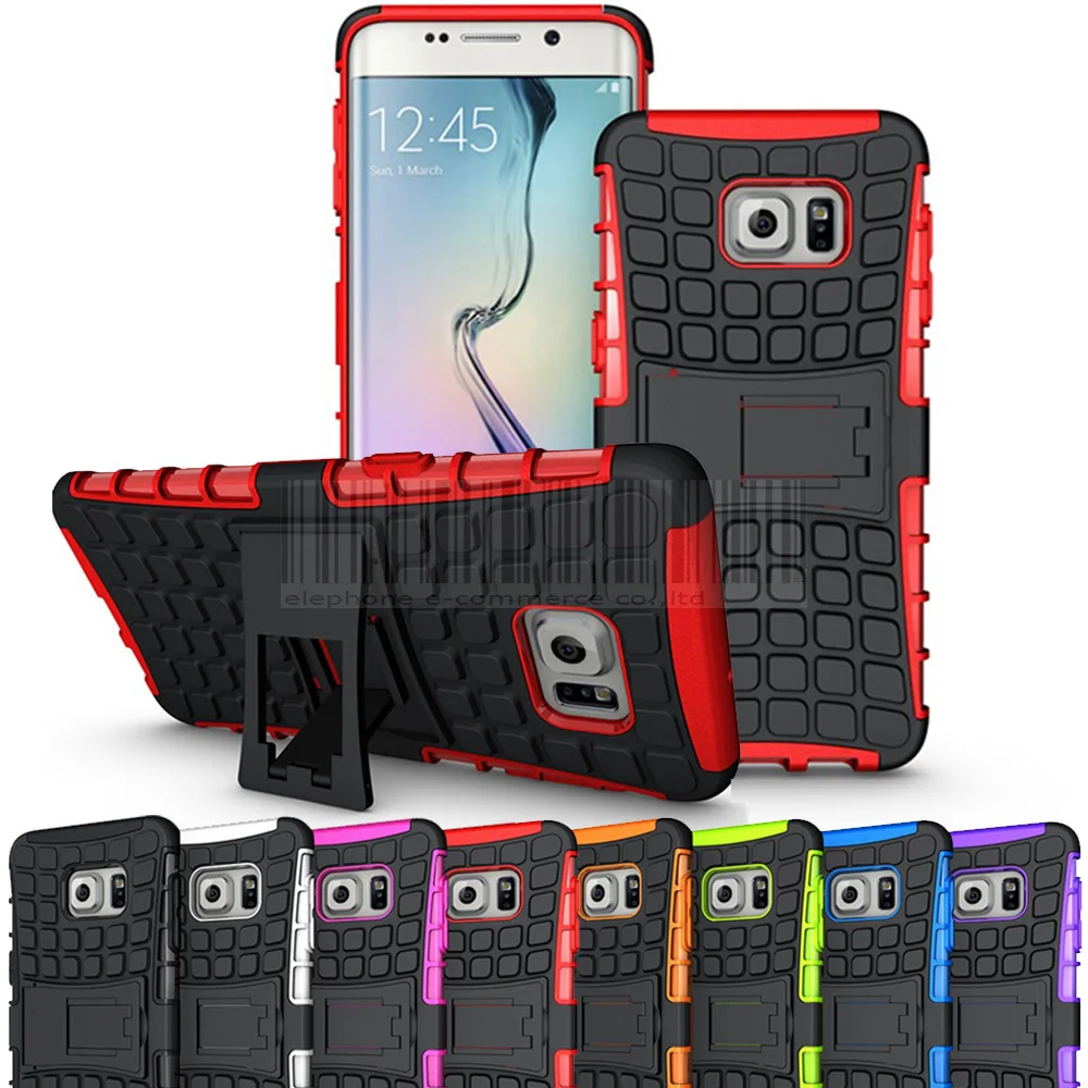 

Phone Case For Samsung Galaxy S6/S7/Edge/Edge Plus/Active Dual Layer TPU+PC Armor Protective Hard Case Kickstand Hard Cover