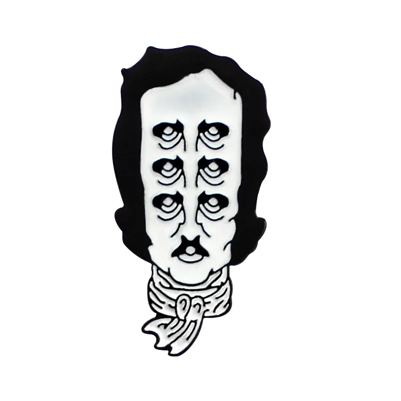 Edgar Allan Poe эмалированная булавка на лацкане с несколькими глазами брошь в виде