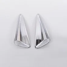 For Toyota C-HR CHR 2017 2018 ABS Chrome Bumper Side Front Grate Foglight Protector Cover Trim Car Styling accessories 2Pcs for toyota c hr chr 2017 abs car air vent cover trim car styling accessories 2pcs