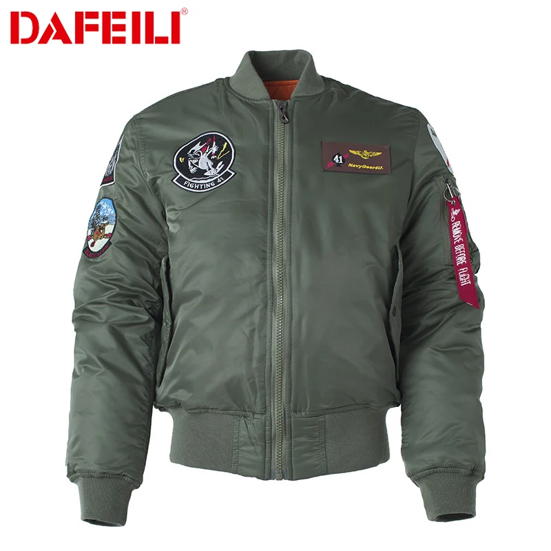 

Top gun patches Thick winter puffer tactical waterproof army military heated tactic climbing brand Flight Ma1 Jacket Men Women