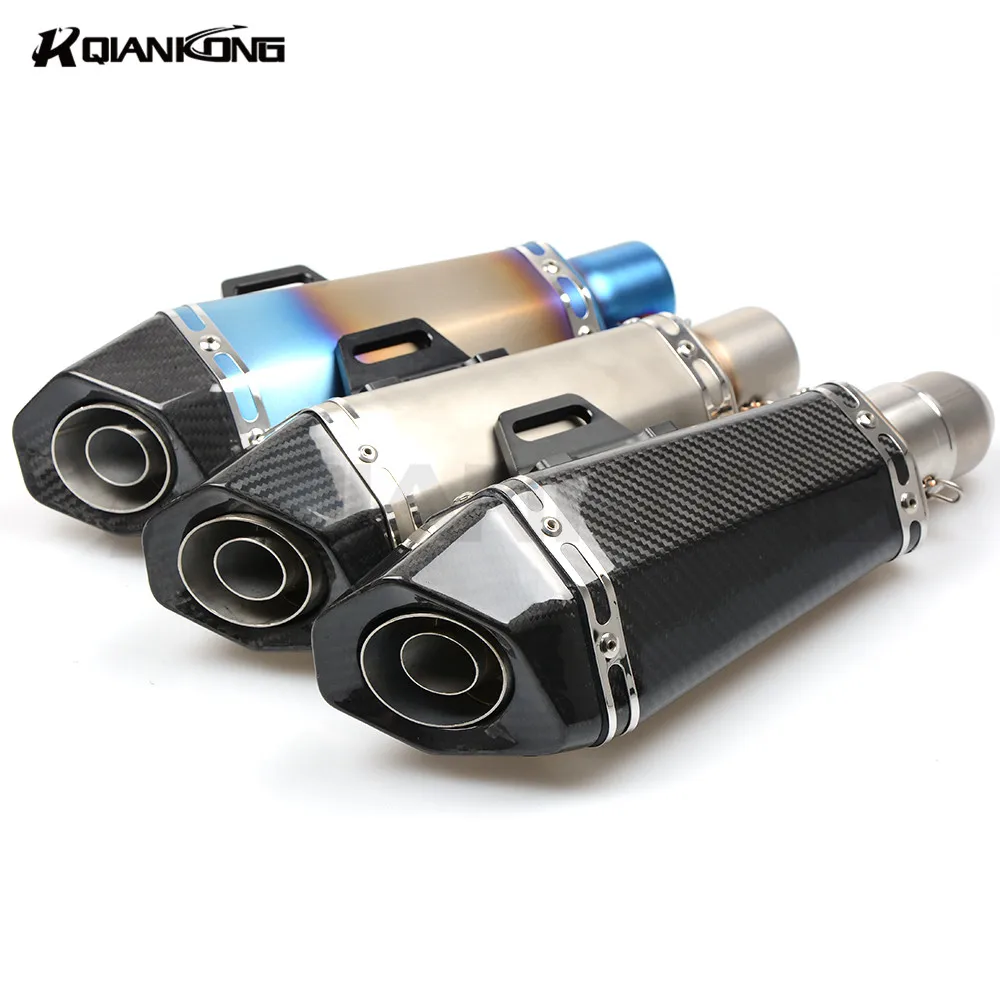 Universal Motorcycle Scooter motocross Modified Exhaust Muffler pipe For Kawasaki ZX6R ZX7R ZX10R ZX14R NINJA650R Z800 Z1000