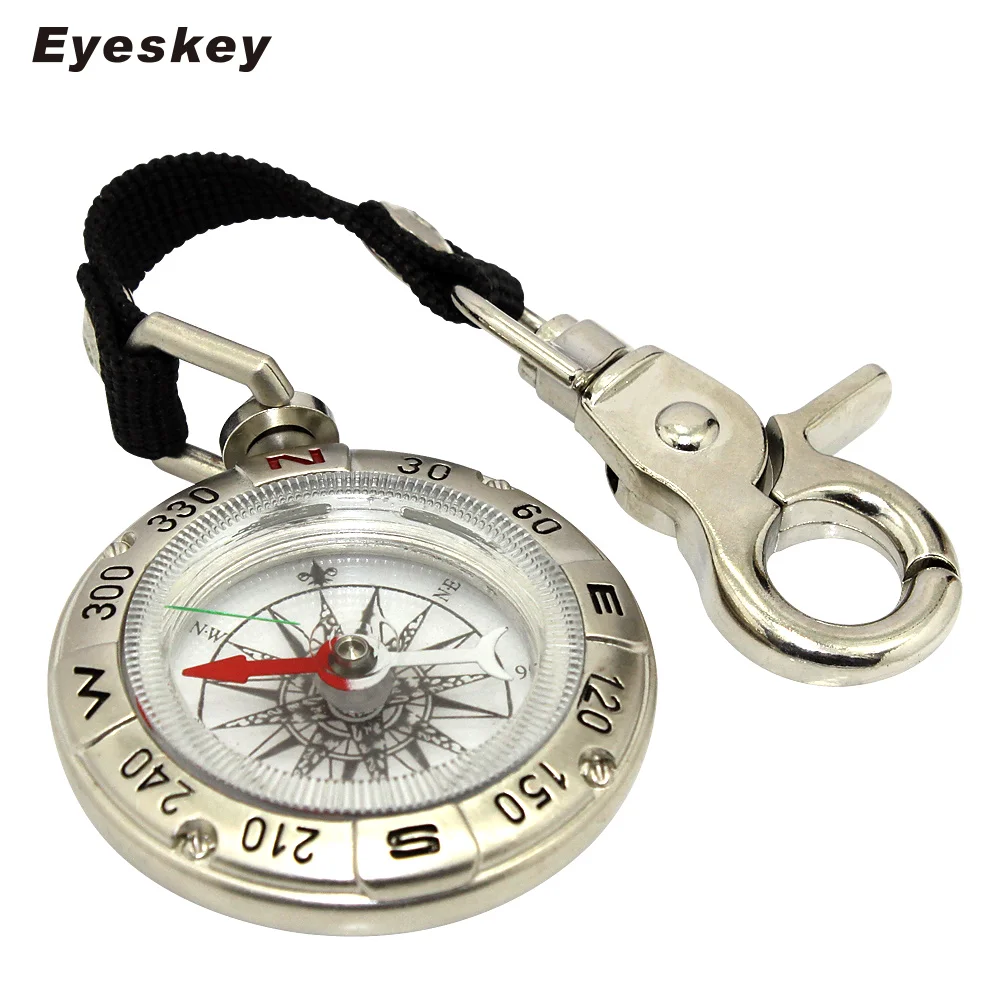 Рюкзак Eyeskey, портативный, для походов, кемпинга, компаса, ручной брелок, Компас для выживания, с серебряным мини-компасом из сплава