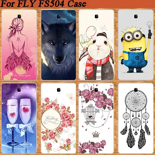 

For Fly Cirrus 2 FS504 DIY Colorful painted case fashion styles SOFT TPU Silicone patterns Covers For Fly FS504 Cirrus 2 fs 504