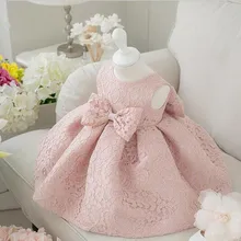 Элегантное розовое летнее платье для девочек платье на свадьбу платье для девочки с цветочным рисунком праздничное платье принцессы платье на день рождения для маленьких девочек платье с большим бантом для девочек от 2 до 12 лет