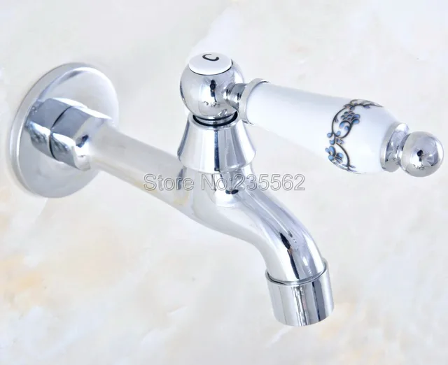 $US $13.10  Chrome Brass/ Washing Machine Faucet /Garden Water Tap / and Mop Pool Faucet / Laundry Sink Cold Wa