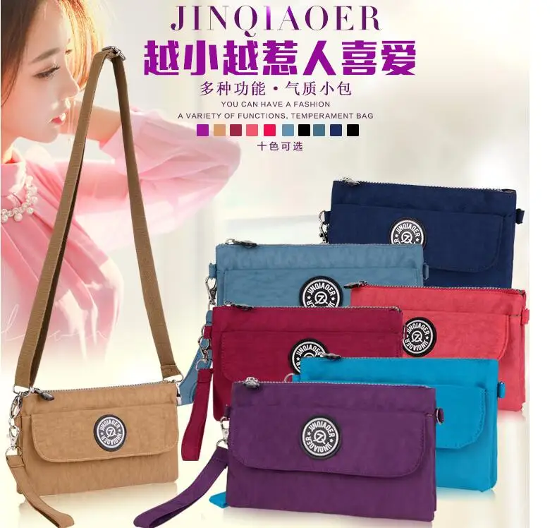 

JINQIAOER Women Simple fashionable waterproof nylon Messenger Bags Feminina Purse Handbags shoulder Bags