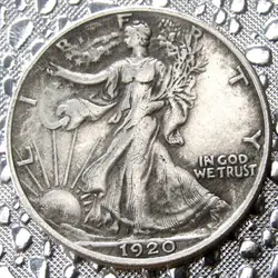 Высокое качество 1920 Прогулки Liberty Half Dollar (Диаметр: 30,6 мм) Монета КОПИЯ