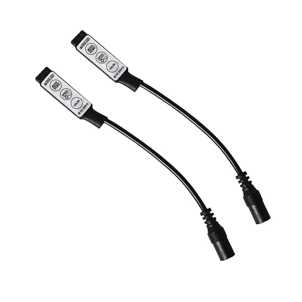 DC 12V 24V светодиодный RGB контроллер 3 клавиши мини-пульт 4pin с DC Женский для 5050 3528 RGB светодиодные полосы света 1 шт. JQ