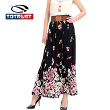 Длинная Цветочная юбка Faldas Largas Женская ромашка шифоновая длинная юбка Jupe Longue богемная Saia Longa летняя длинная Цветочная юбка