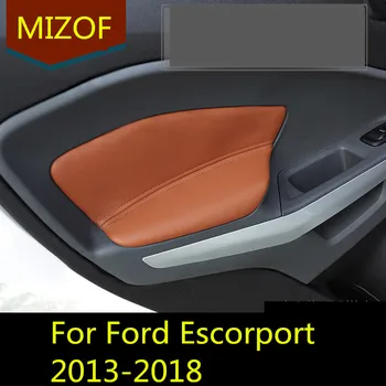 

4PCS Protective Decorative Interior Doors Panel +Armrest Cover For Ford ecosport 2013 14 15 16 17 2018 AAB081
