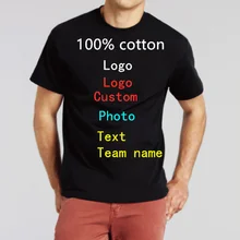 Мужские и женские футболки «сделай сам» с индивидуальным логотипом, ваш собственный дизайн, футболки на заказ, футболки с текстовым фото-принтом для команды, рекламная одежда, футболки