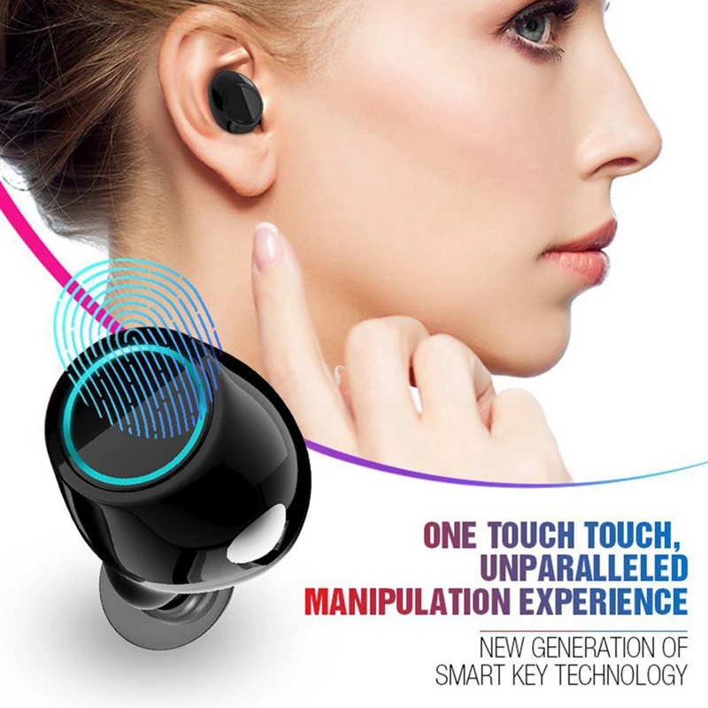 Беспроводные наушники M & J TWS V5.0 Bluetooth гарнитура с глубокими басами стерео звук