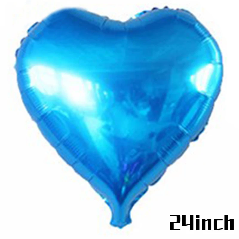 JOY-ENLIFE Луна/звезда/ВС/Радуга/Clund воздушные шары из алюминиевой фольги надувной шар для свадьбы или «нулевого дня рождения» украшение на день рождения, вечеринку поставки - Цвет: Blue Heart