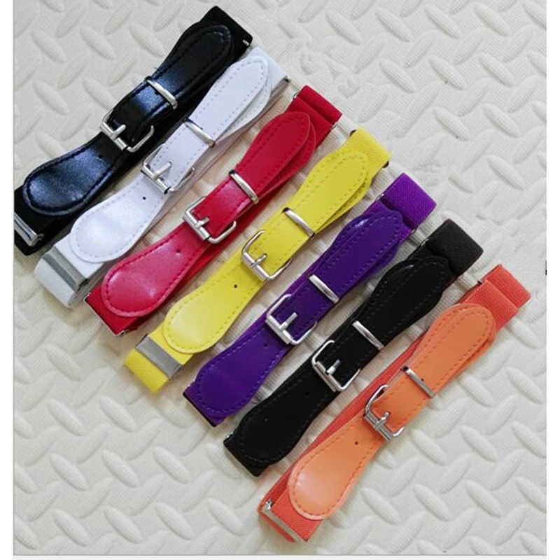

2017 Free Shipping wholesale Multicolor Candy Color 1 Inch Wide Kids/Children Elastic Waist Belt For Boys/Girls