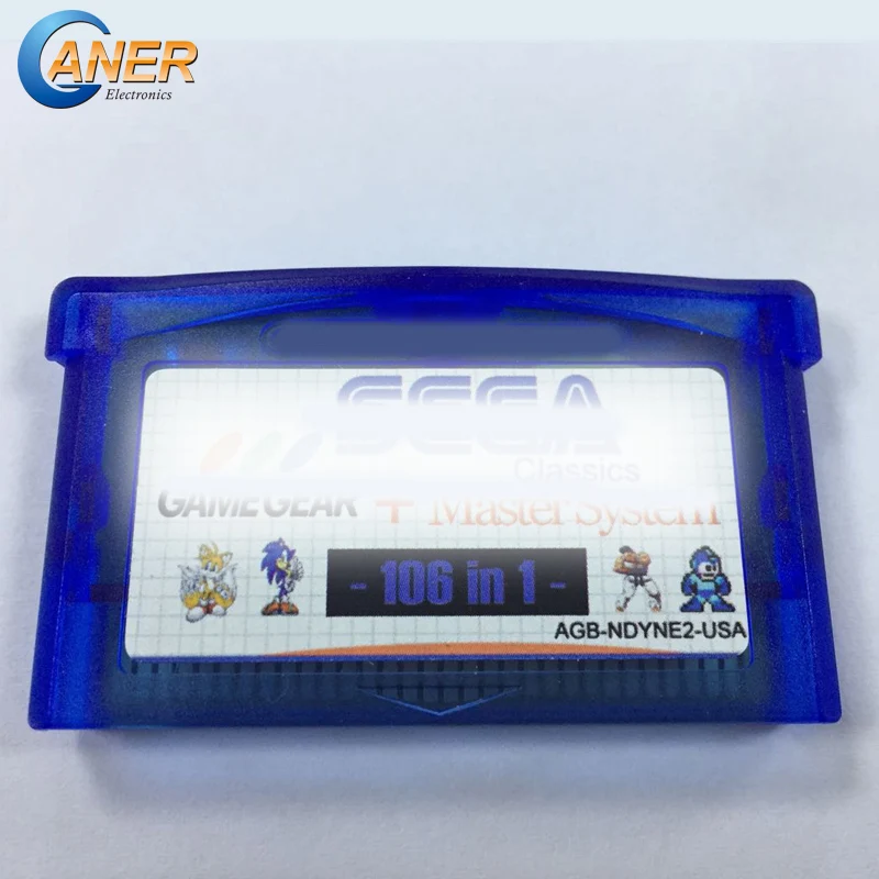 

Ganer for Sega Game Gear 106 in 1 For GBA/GBA-SP/GB M/GC/ND S for Game Boy for Advance SP Multicart