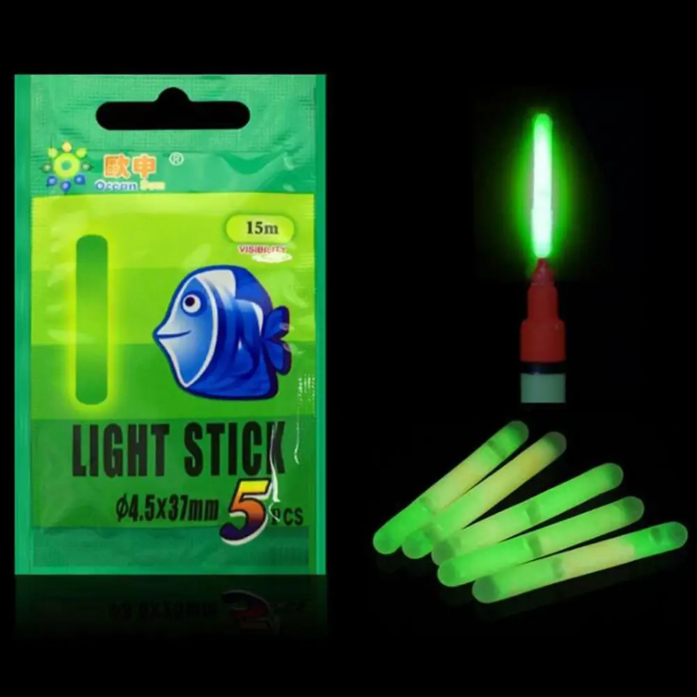Mounchain 10 حقيبة 4.5*37mm مصباح الصيد عصا ليلة الفلورسنت عصا الصيد تعويم Lightsticks الوهج العصي تعويم الصيد أدوات