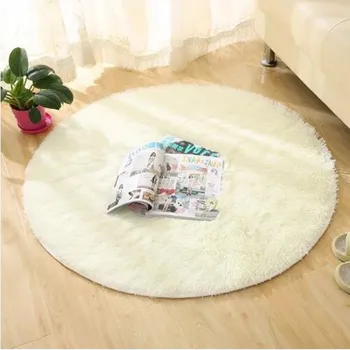 

Living Room Bathroom Decor Anti-slip 40cm Diameter 4.5cm Thicken Round Floor Carpets Circle Mat Rug New