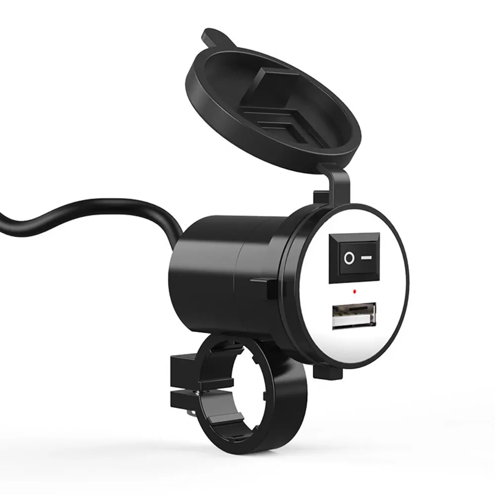 Практичное автомобильное зарядное устройство USB 12V мотоциклетные крепления на