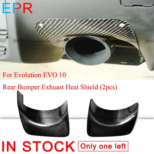 

For Evolution EVO 10 Carbon Fiber Rear Bumper Exhuast Heat Shield (2pcs) For Mitsubishi Glossy Fiber Bumpers EVO10