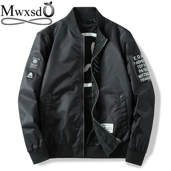 

Mwxsd brand casual men's military pilot jacket men bomber stander collar jacket tactical Male Army MA-1 Flight Bomber Jacket