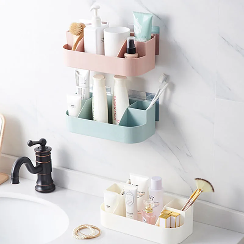 Creative Plastic Punch Free Storage Rack And Multi Function Home