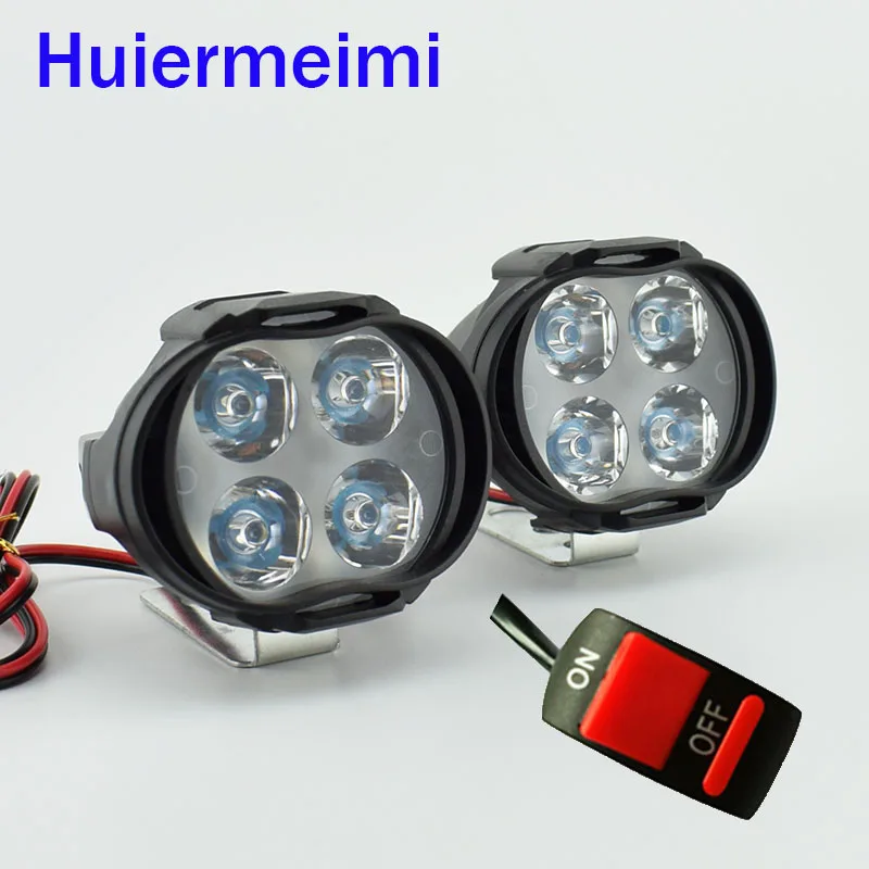 

Huiermeimi 2PCS Motorcycle Led Headlight Headlamp 12V 1000Lm Moto Spotlight 6500K Motorbike LED Decorative Lamp Spot Head Light