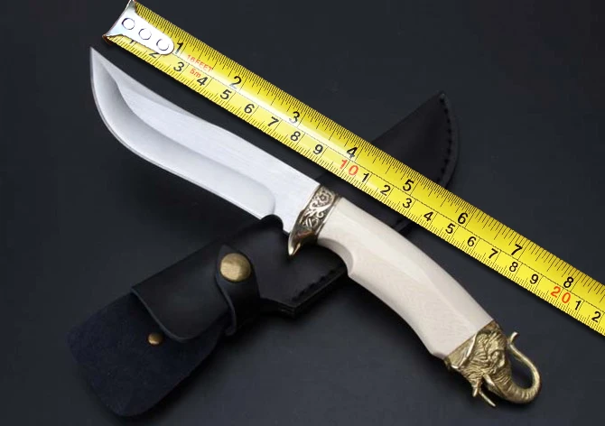 Купить Высокое качество кемпинг Охота фиксированным лезвием Ножи 7CR13MOV Лезвие Белый G10 Ручка выживания Ножи открытый спасения Инструменты распрод...