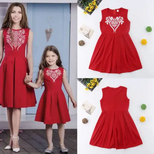 new xmas red dress family matching sleeveless dress clothes women girl mother daughter christmas party dresses outfit set in matching family outfits from - Red Dresses For Christmas new xmas red dress family matching sleeveless dress clothes women girl mother daughter christmas party dresses outfit set in matching family outfits from - Red Dresses For Christmas