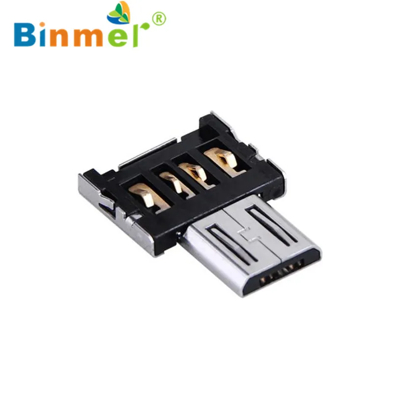 Binmer 2017 Бесплатная доставка 2 шт. микро USB штекер гнездо OTG адаптер конвертер для