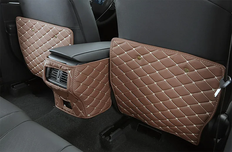 Автомобильная подушка подлокотник заднего сиденья kick анти-kick коврик накладка чехол Стикеры стайлинга автомобилей 3 шт./компл. для Toyota Camry XV70 - Название цвета: A